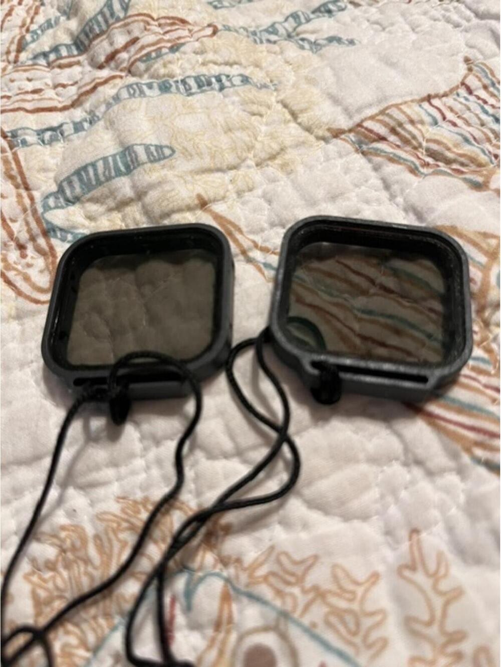 Square Polarized Sunglasses Lens Replacement Pair with Neck Strap